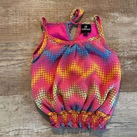 Dollhouse Multicolor geometric sleeveless top size 2T - Picture 2 of 7